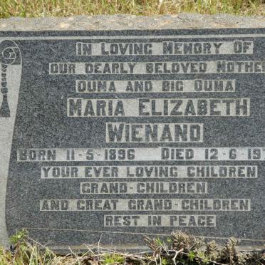 WIENAND Maria Elizabeth 1896-1975