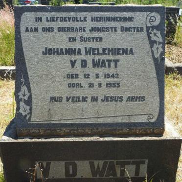 WATT Johanna Welemiena, v.d. 1943-1955