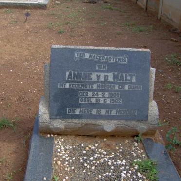 WALT Annie, v.d. 1900-1962