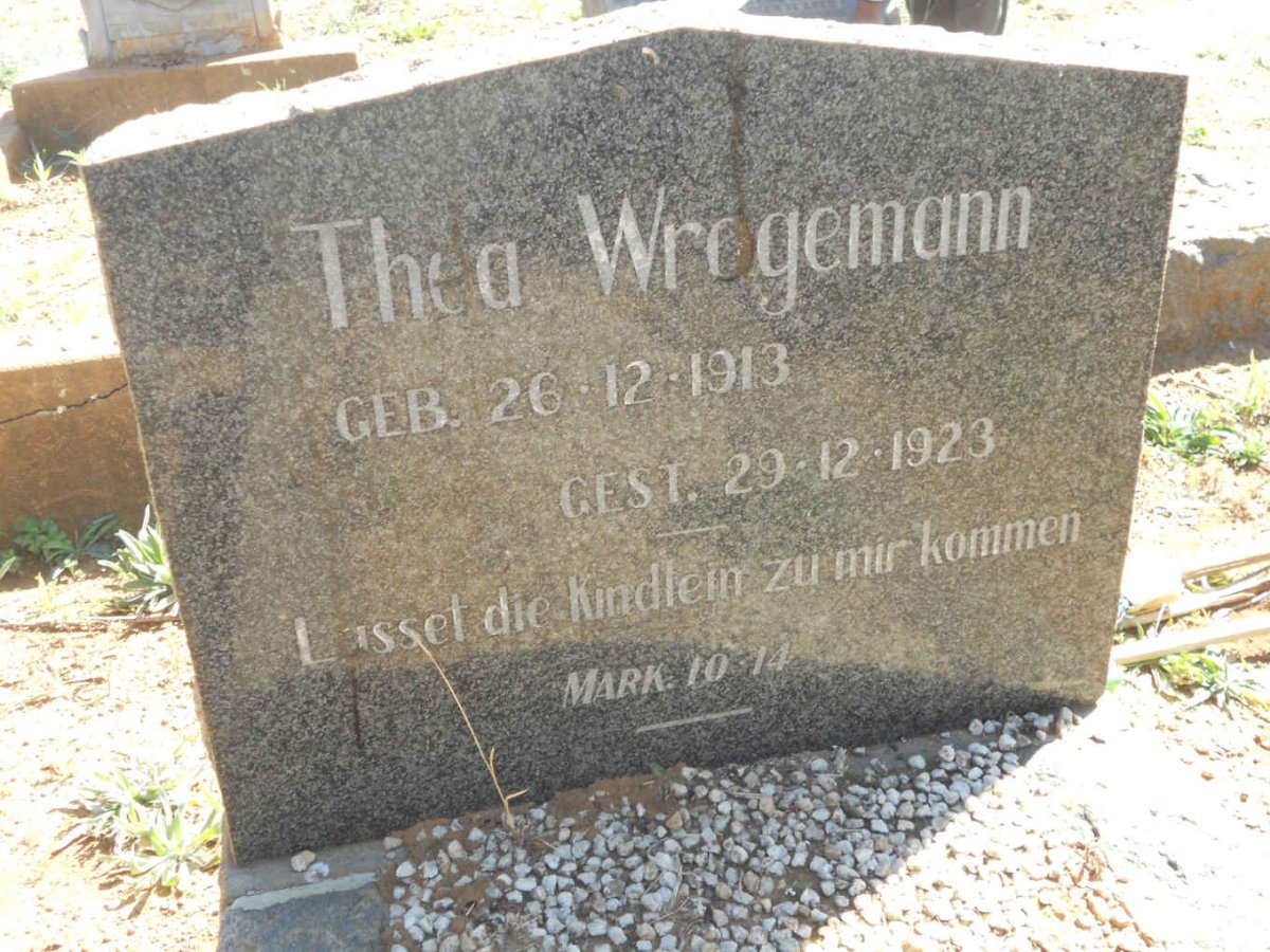 WROGEMANN Thea 1913-1923