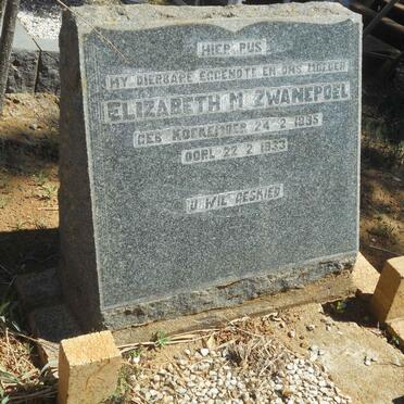 ZWANEPOEL Elizabeth M. nee KOEKEMOER 1895-1933