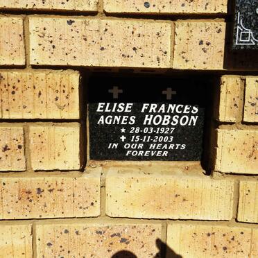 HOBSON Elise Frances Agnes 1927-2003