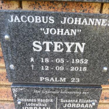 STEYN Jacobus Johannes 1952-2018