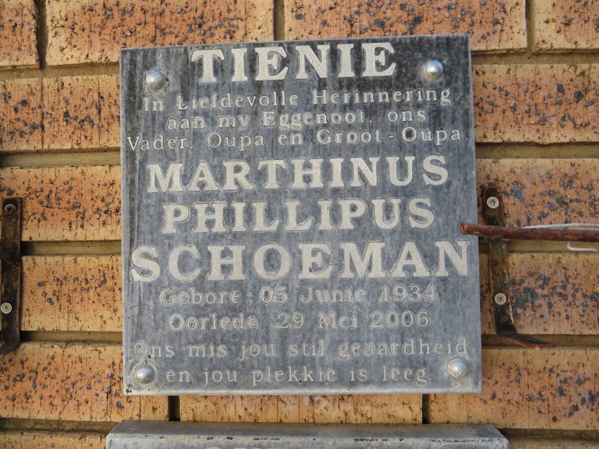 SCHOEMAN Marthinus Phillipus 1934-2006