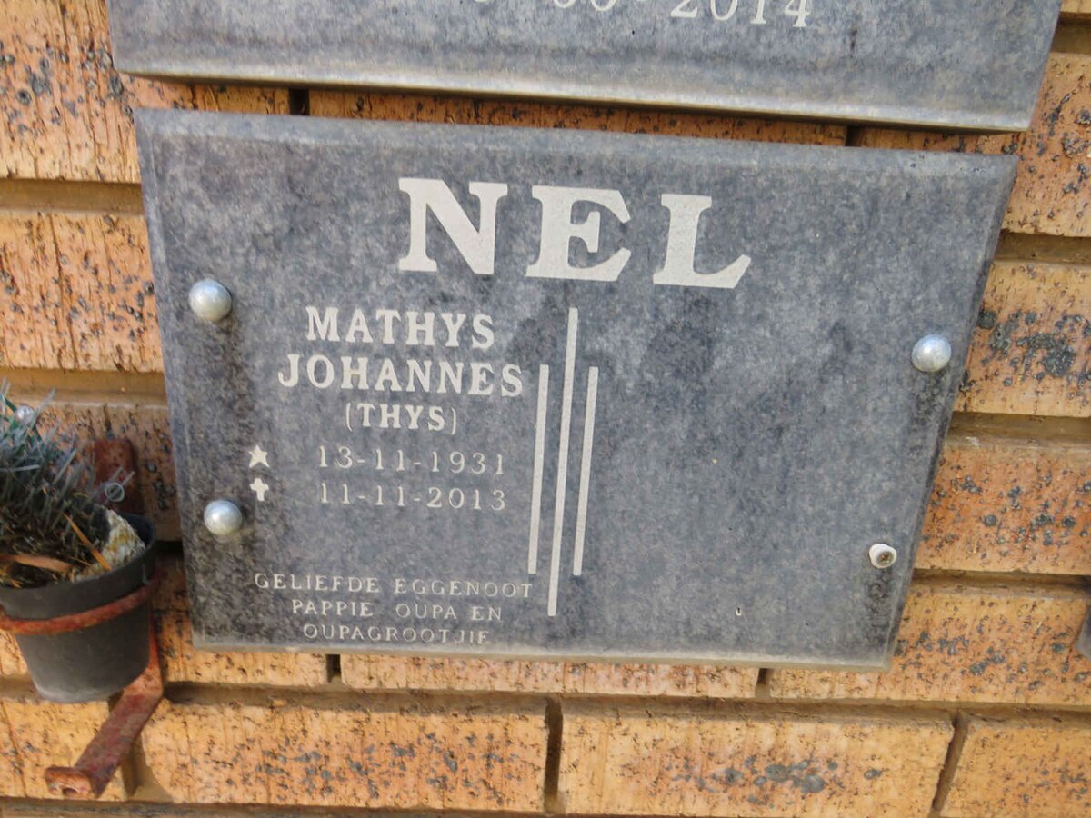 NEL Mathys Johannes 1931-2013