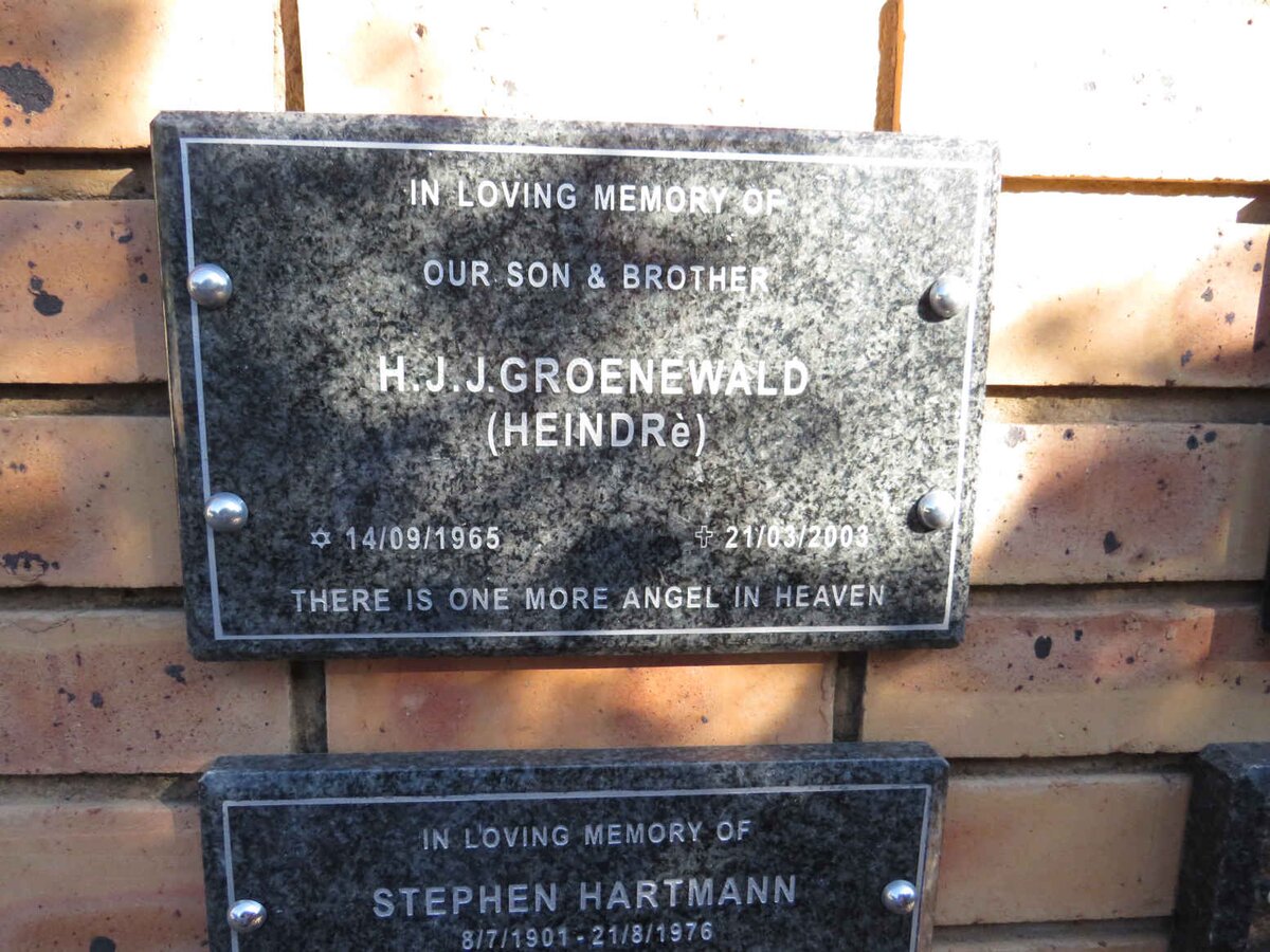 GROENEWALD H.J.J. 1965-2003