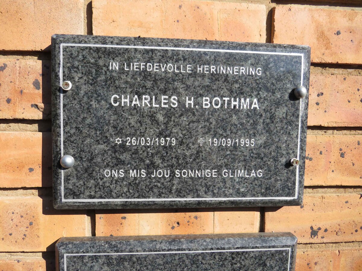 BOTHMA Charles H. 1975-1995