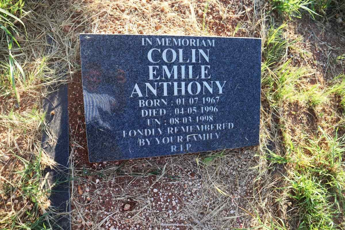 ANTHONY Colin Emile 1967-1996