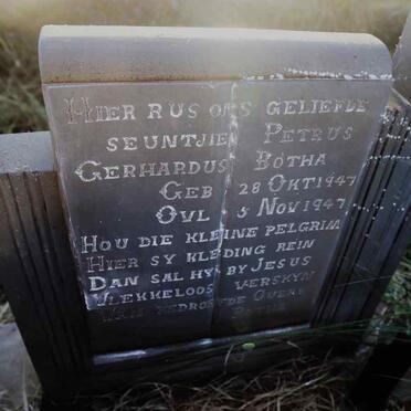 BOTHA Petrus Gerhardus 1947-1947