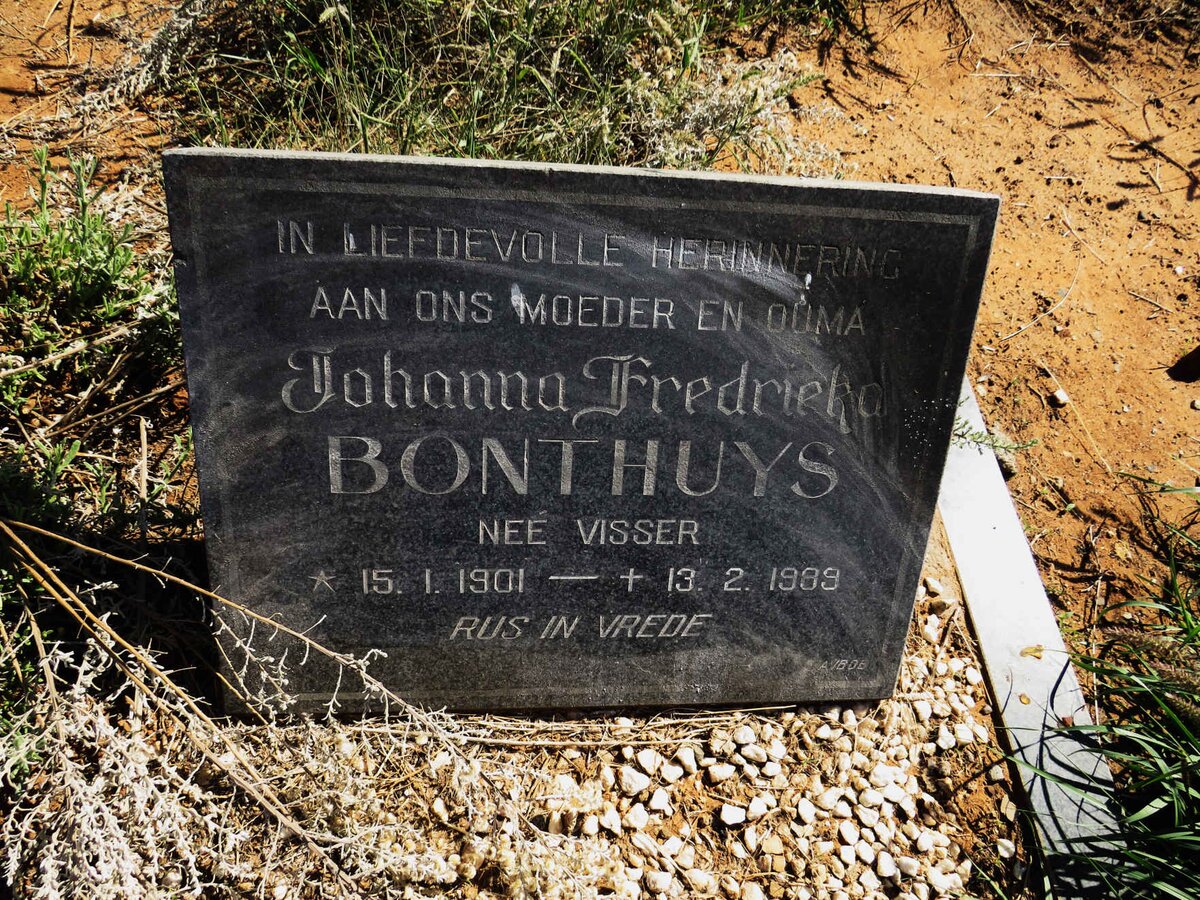 BONTHUYS Johanna Fredrieka nee VISSER 1901-1989