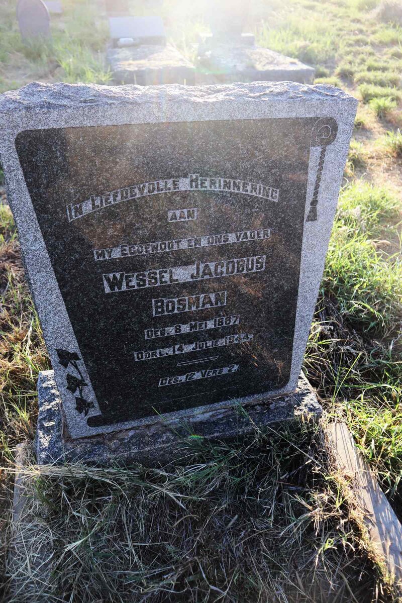 BOSMAN Wessel Jacobus 1887-1944