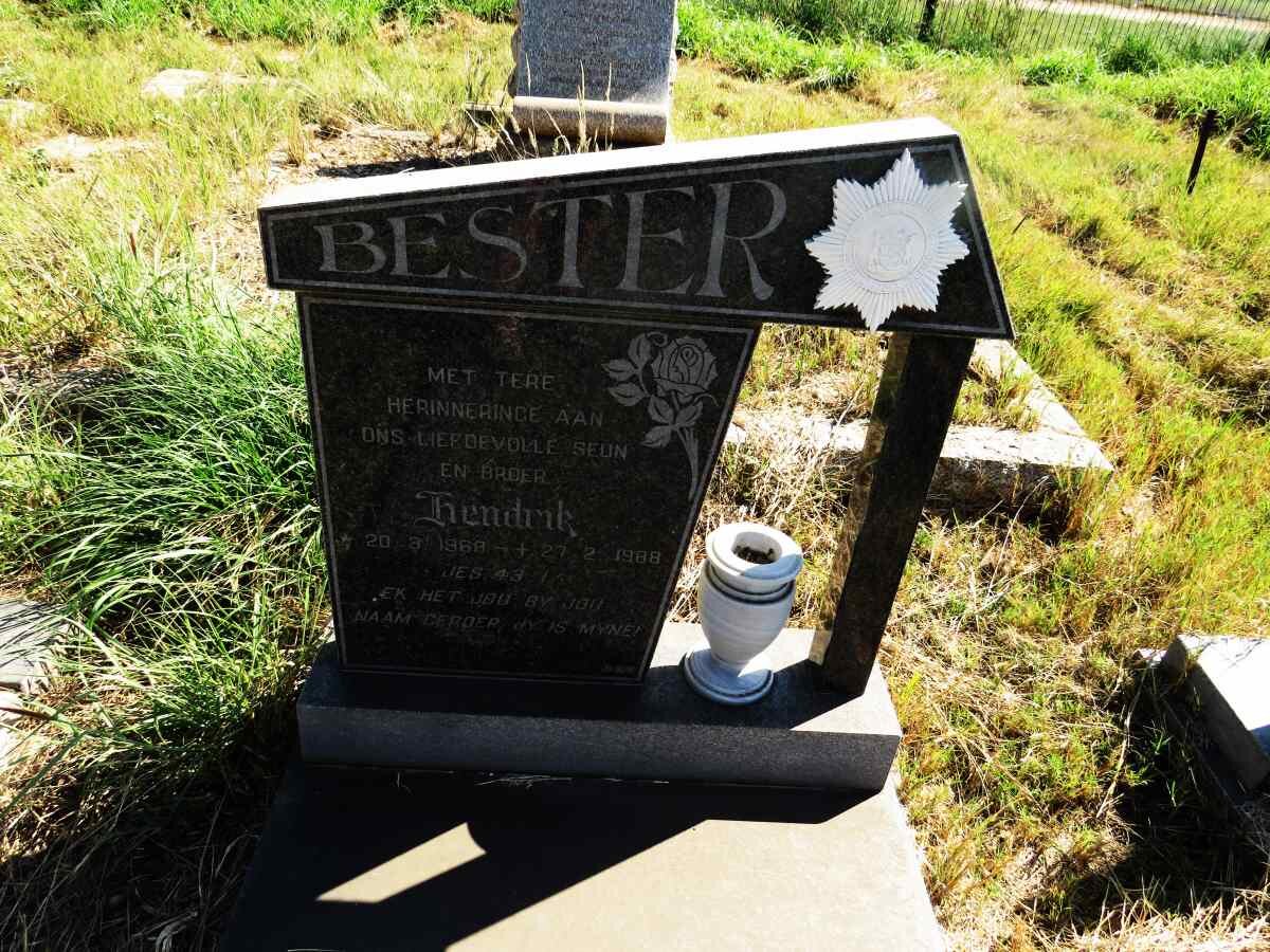 BESTER Hendrik 1968-1988