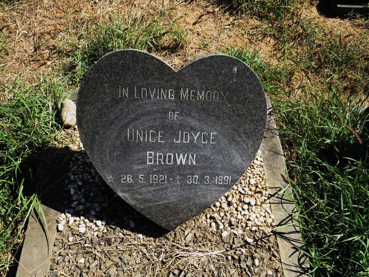 BROWN Unice Joyce 1921-1991