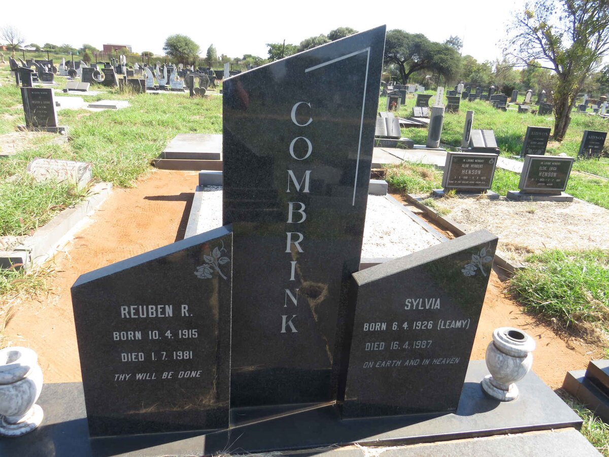 COMBRINK Reuben R. 1915-1981 & Sylvia LEAMY 1926-1987 