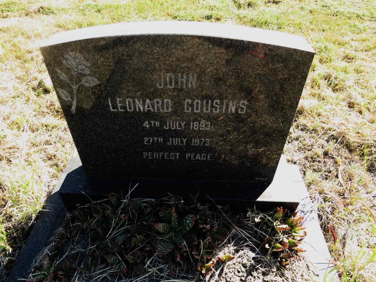 COUSINS John Leonard 1893-1973
