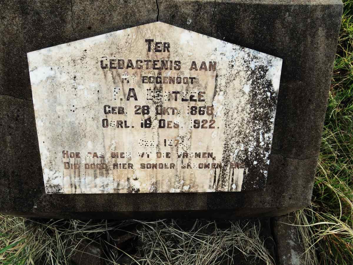 COETZEE F.A. 1868-1922