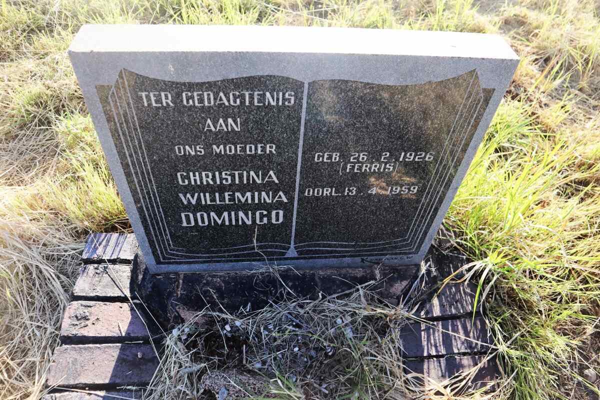 DOMINGO Christina Willemina nee FERRIS 1926-1959