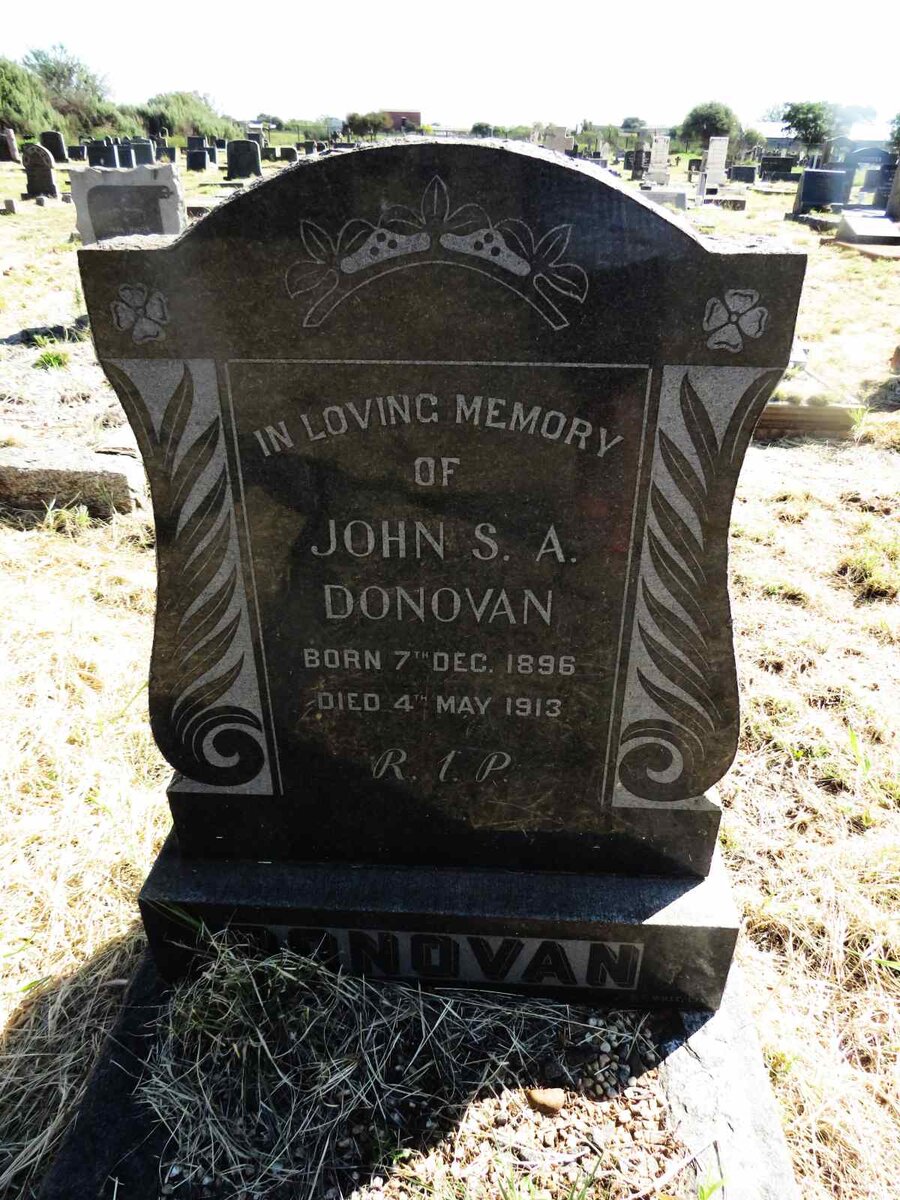 DONOVAN John S.A. 1896-1913