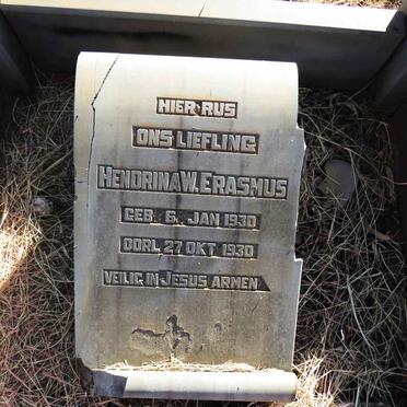 ERASMUS Hendrina W. 1930-1930