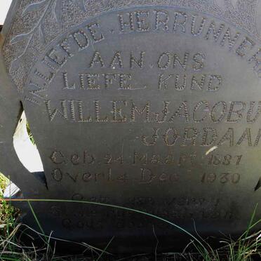 JORDAAN Willem Jacobus 1881-1930