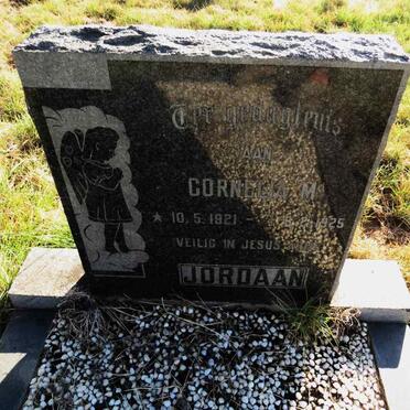 JORDAAN Cornelia M. 1921-1925