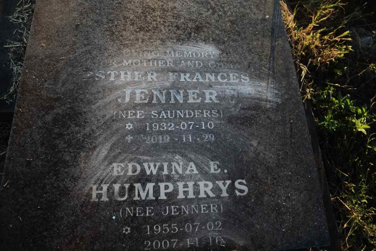 JENNER Esther Frances nee SAUNDERS 1932-2019 :: HUMPHRYS Edwina E. nee JENNER 1955-2007