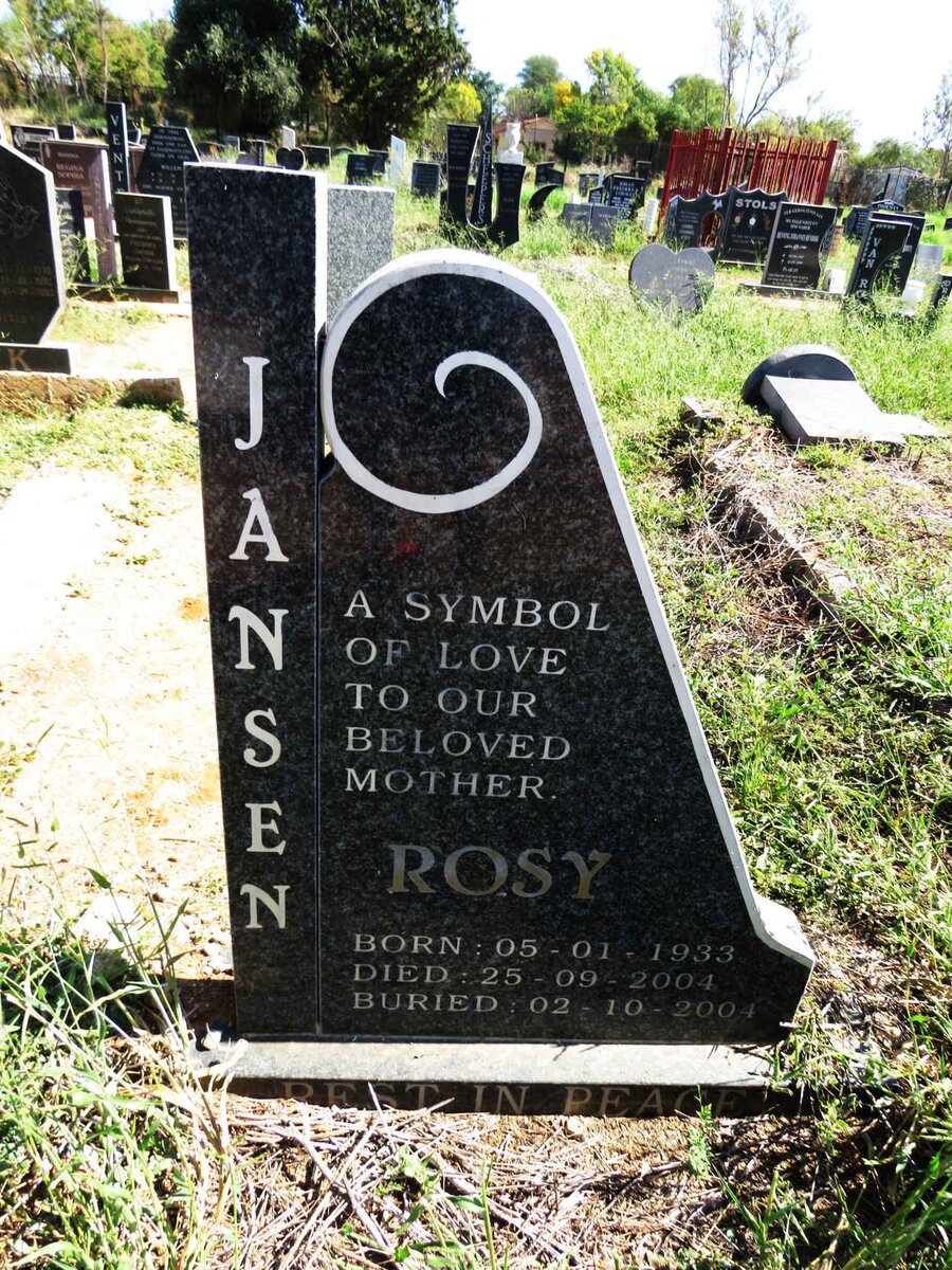 JANSEN Rosy 1933-2004