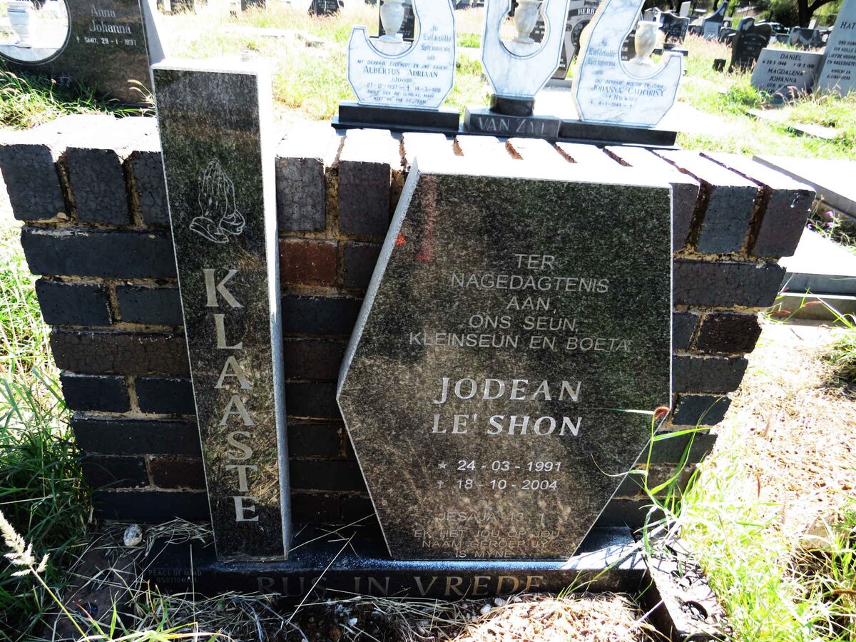 KLAASTE Jodean Le Shon 1991-2004