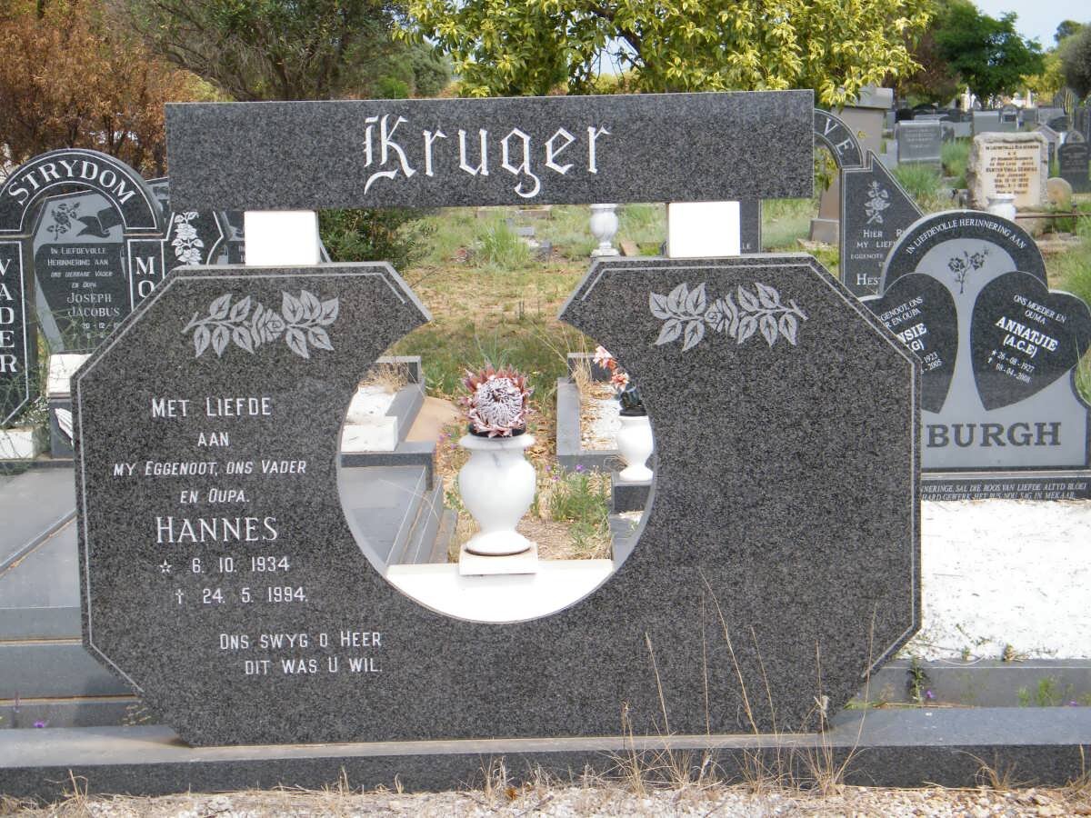 KRUGER Hannes 1934-1994