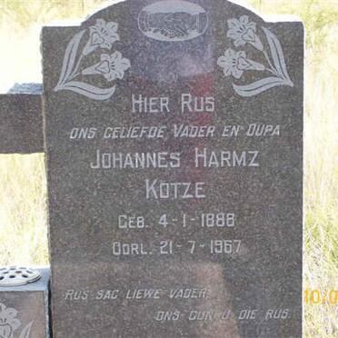 KOTZE Johannes Harmz 1888-1967