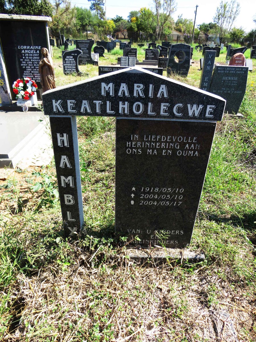 KEATLHOLECWE Maria 1918-2004