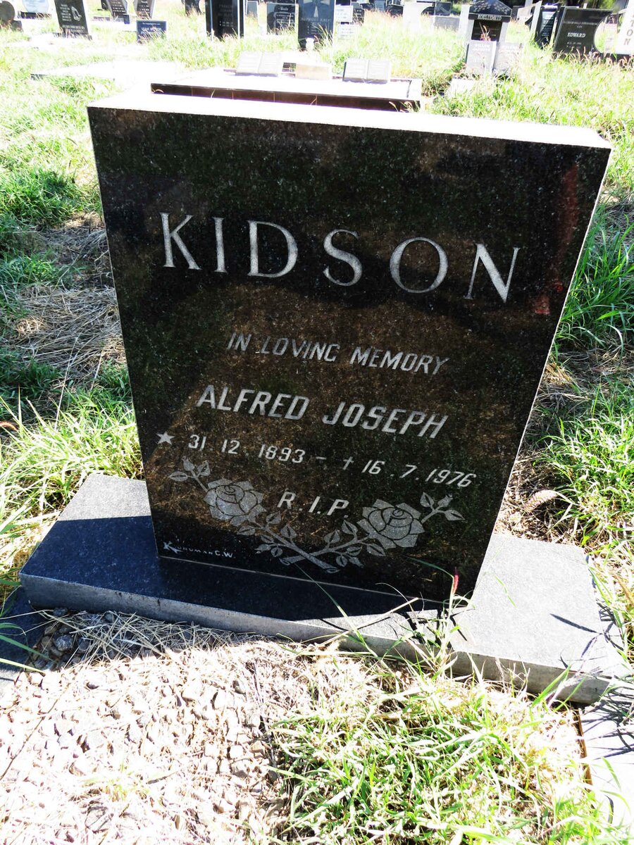 KIDSON Alfred Joseph 1893-1976