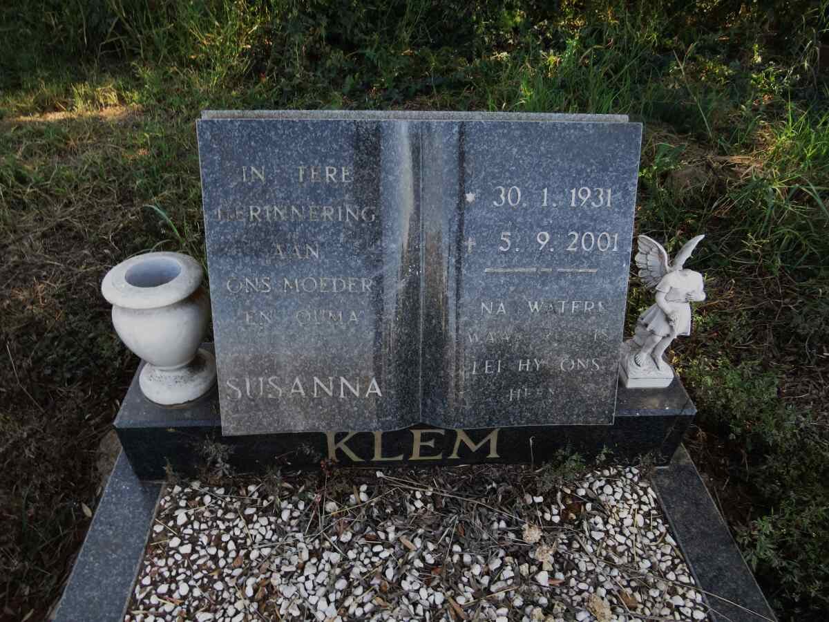 KLEM Susanna 1931-2001