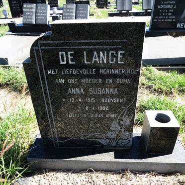 LANGE Anna Susanna, de nee BOOYSEN 1915-1982