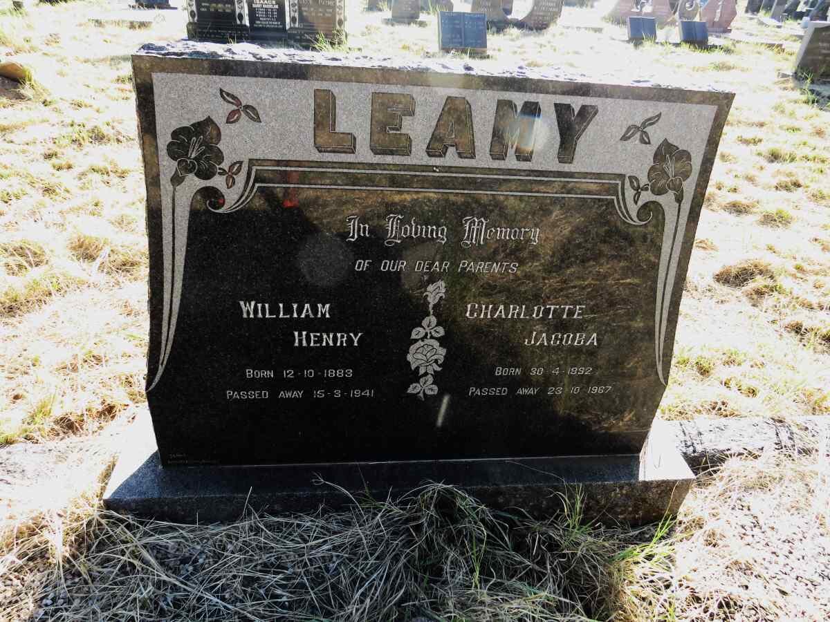 LEAMY William Henry 1883-1941 & Charlotte Jacoba 1892-1967