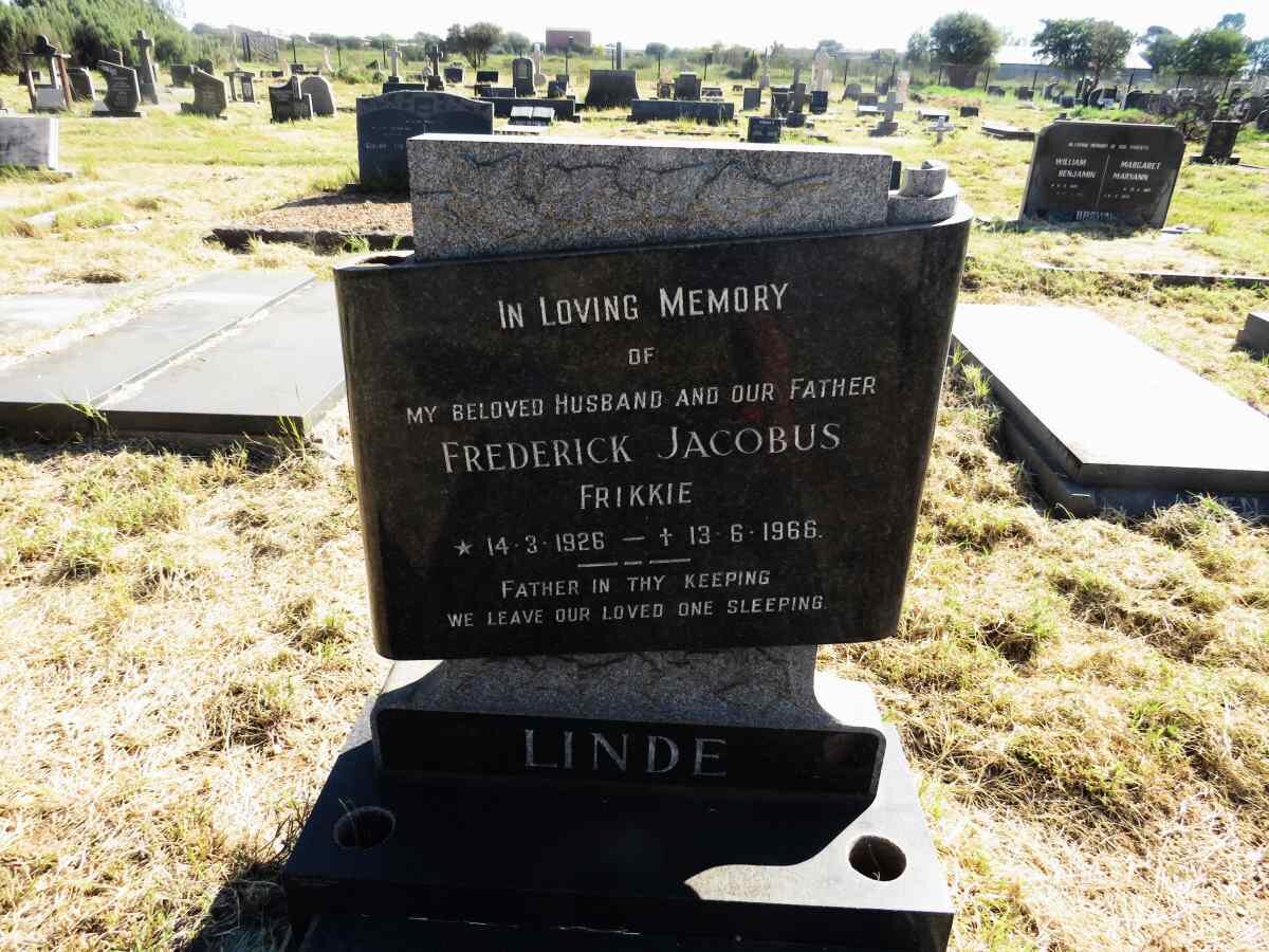 LINDE Frederick Jacobus 1926-1966