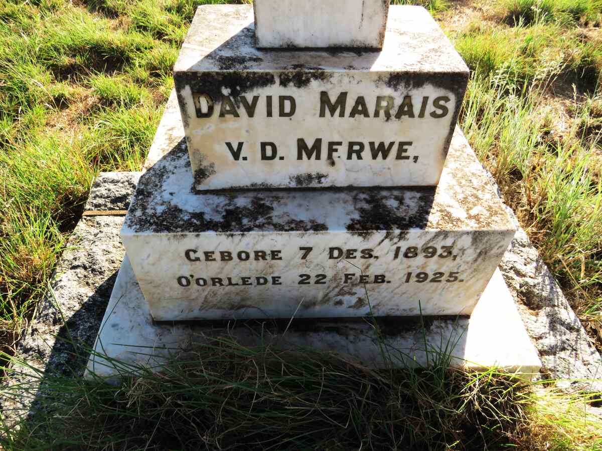 MERWE David Marais, v.d. 1893-1925