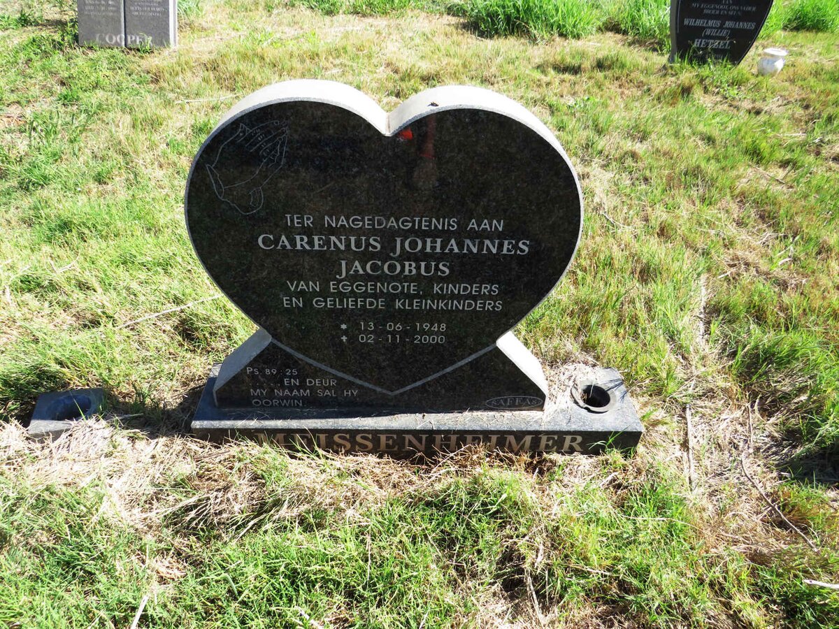 MEISSENHEIMER Carenus Johannes Jacobus 1948-2000