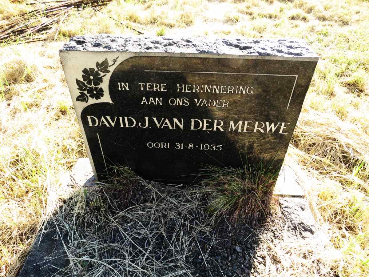 MERWE David J., van der -1935