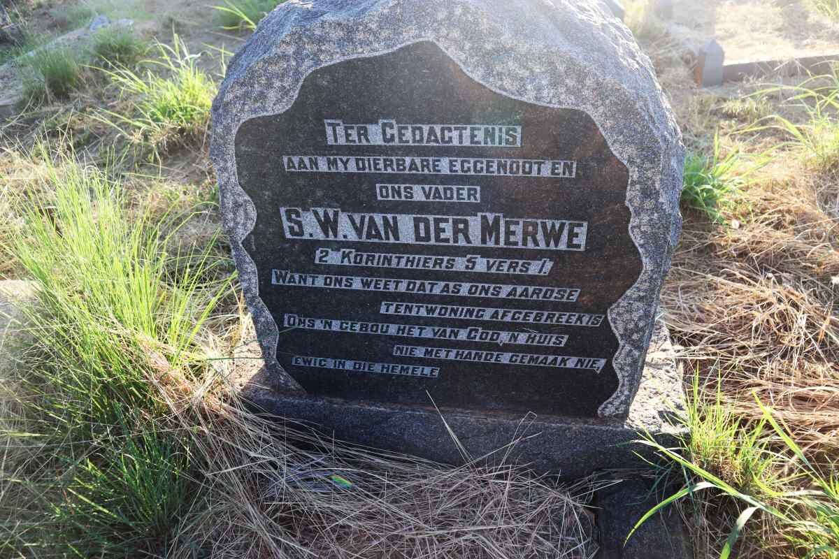 MERWE S.W., van der