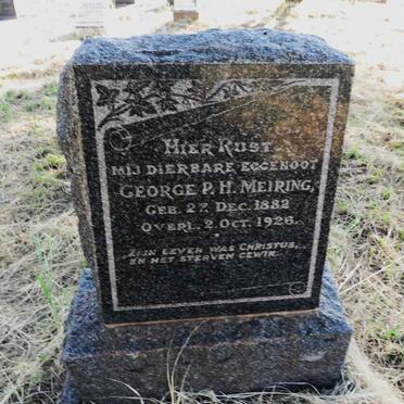 MEIRING George P.H. 1882-1926