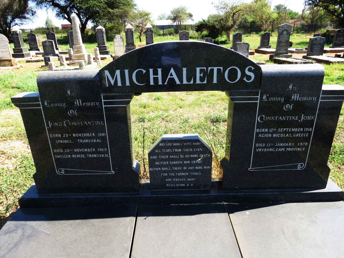 MICHALETOS Constantine John 1914-1970 :: MICHALETOS Jonh Constantine 1941-1969