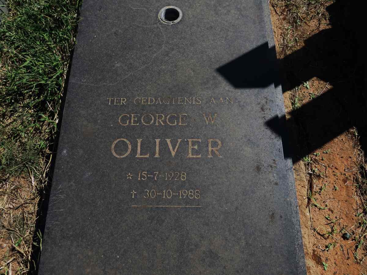 OLIVER George W. 1928-1988