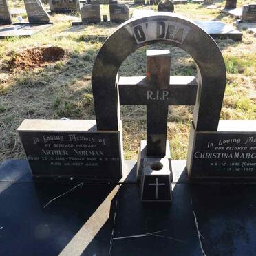 O'DEA  Arthur Norman 1888-1958 & Christina Margaretha COMBRINK 1888-1975