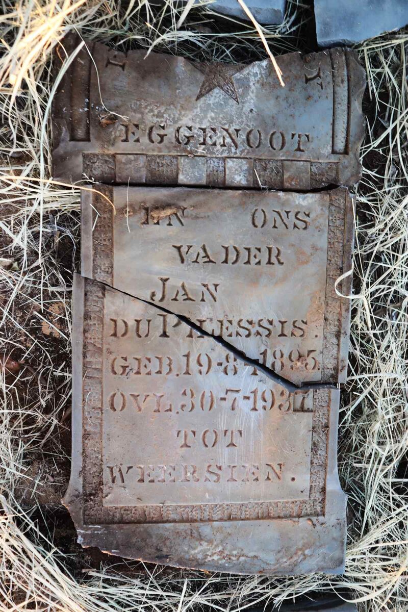 PLESSIS Jan, du 1895-1937