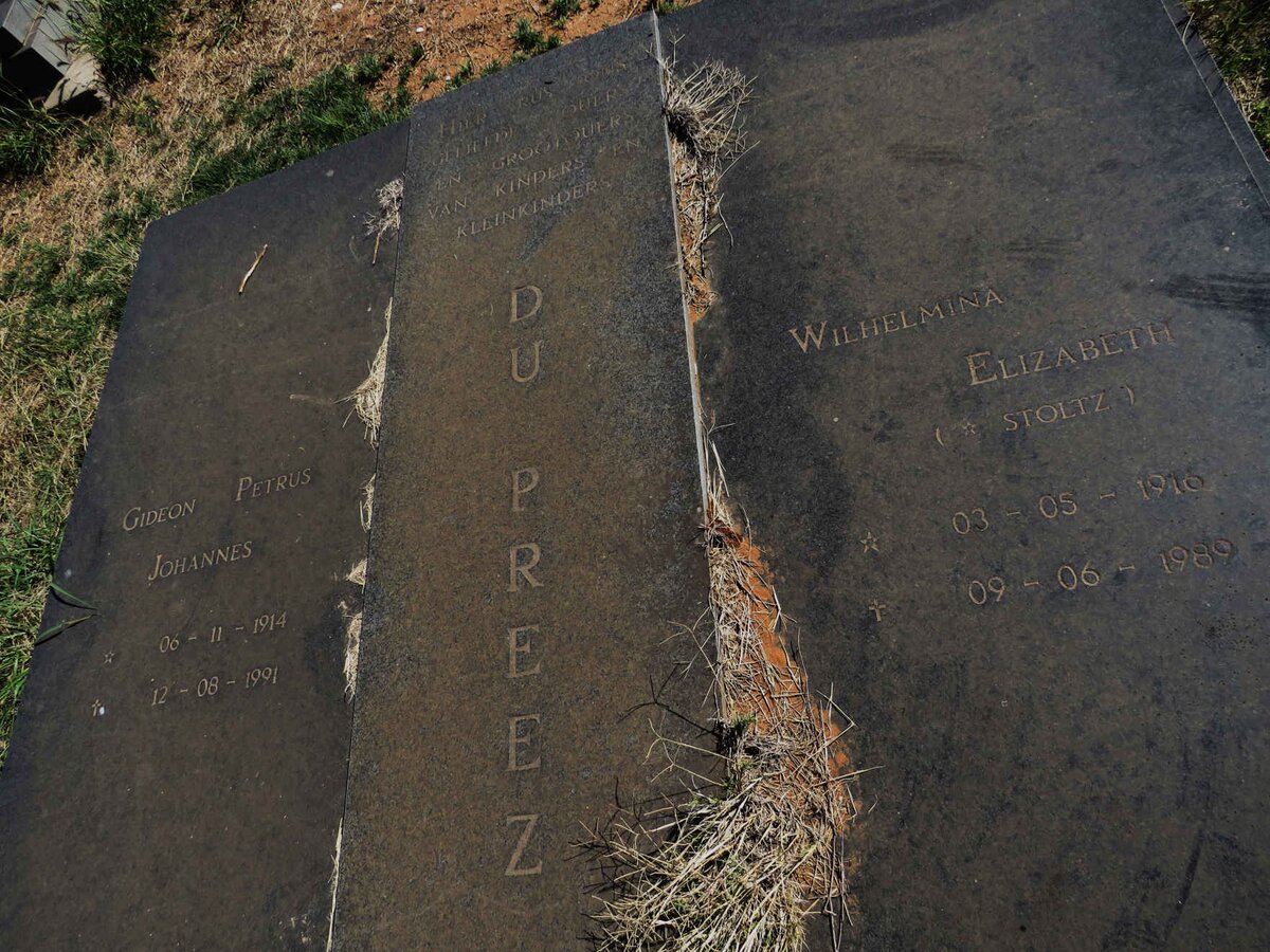 PREEZ Gideon Petrus Johannes, du 1914-1991 & Wilhelmina Elizabeth STOLTZ 1916-1989