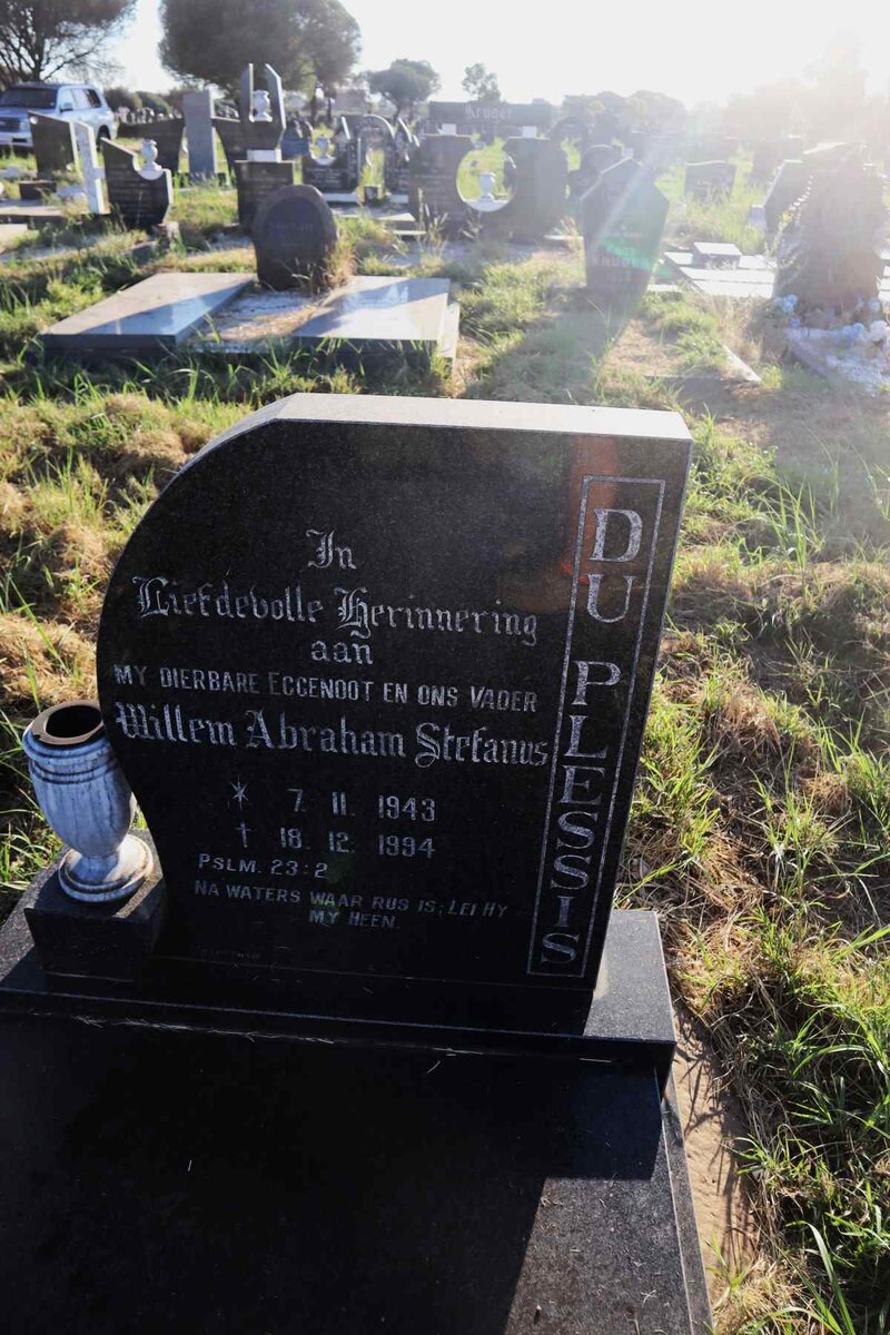 PLESSIS Willem Abraham Stefanus, du 1943-1994