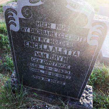 RHYN Engela Aletta, van nee DROTSKIE 1923-1953