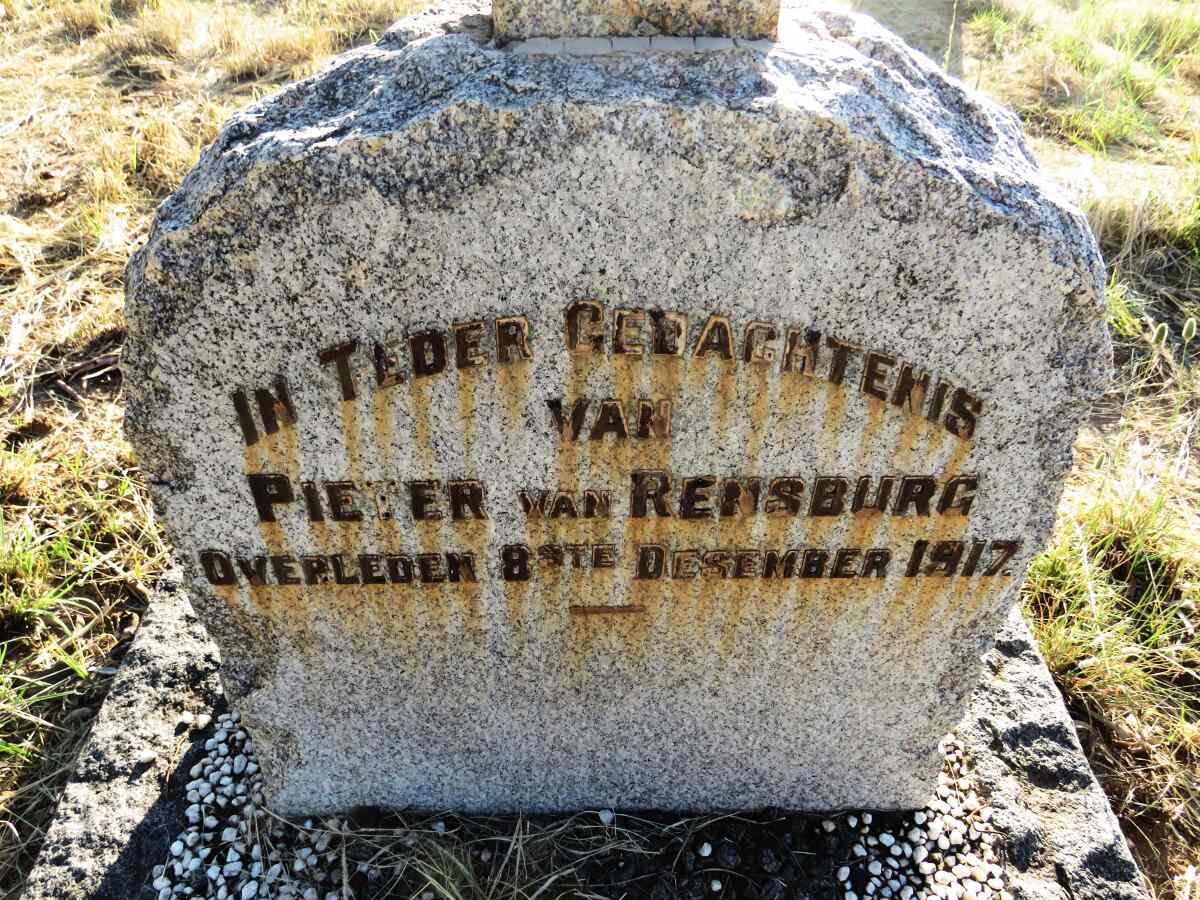 RENSBURG Pieter, van -1917