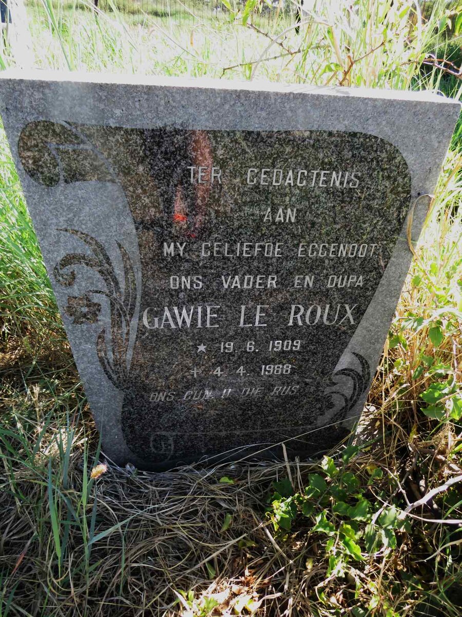 ROUX Gawie, le 1909-1988